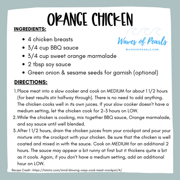Meal Plan Monday - Orange Chicken