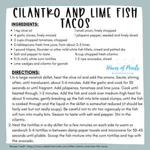Meal Plan Monday - Cilantro & Lime Fish Tacos