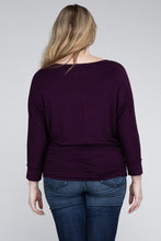 Luxe Rayon Boat Neck 3/4 Sleeve Top