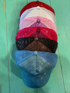 Vibes Hat Company - Vibes Light Blue Glitter Ponytail Caps | Sparkle | Baseball