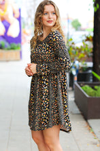Feeling Adorable Black Ditzy Floral Long Sleeve Babydoll Dress