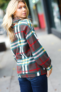 Embrace The Joy Multicolor Plaid Turtleneck Sweater