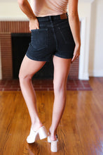 Judy Blue Black Acid Wash Tummy Control High Rise Denim Shorts