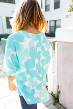Chasing Dreams Lime Flower Print Waffle Dolman Top