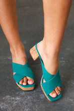 Emerald Chandra Faux Leather Cork Platform Sandals