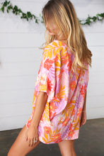 Lilac Tropical Floral Print Woven Top
