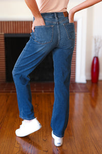 Judy Blue Dark Wash High Rise Straight Leg Jeans