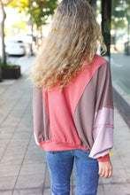 Boldy You Camel Dolman Sleeve Colorblock Knit Bomber Jacket