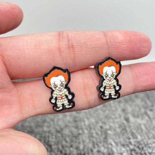 Halloween Character Acrylic Studs: Clown