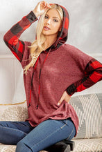 Plaid and Burgundy Top