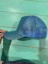Vibes Hat Company - Vibes Light Blue Glitter Ponytail Caps | Sparkle | Baseball