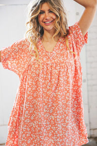 Floral Print Woven Dress with Side Pockets