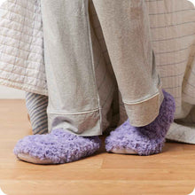 Warmies: America’s Favorite Microwave Plush Brand - Curly Purple Warmies Slippers Gift for Teachers Back to School!