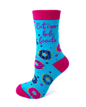Eat More Hole Foods Women's Novelty Crew Socks With Doughnut