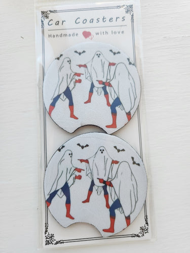 Spider Ghost Car Coaster Set