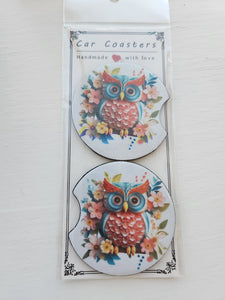 Paper Owl Car Coaster Set