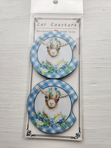 Baby Goat Car Coaster Set