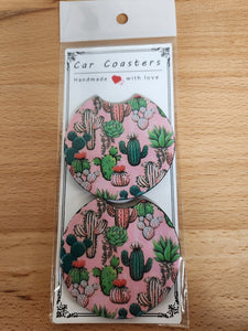Cactus Car Coaster Set