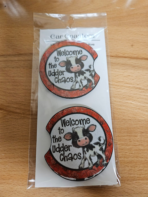 Welcome to Udder Car Coaster Set