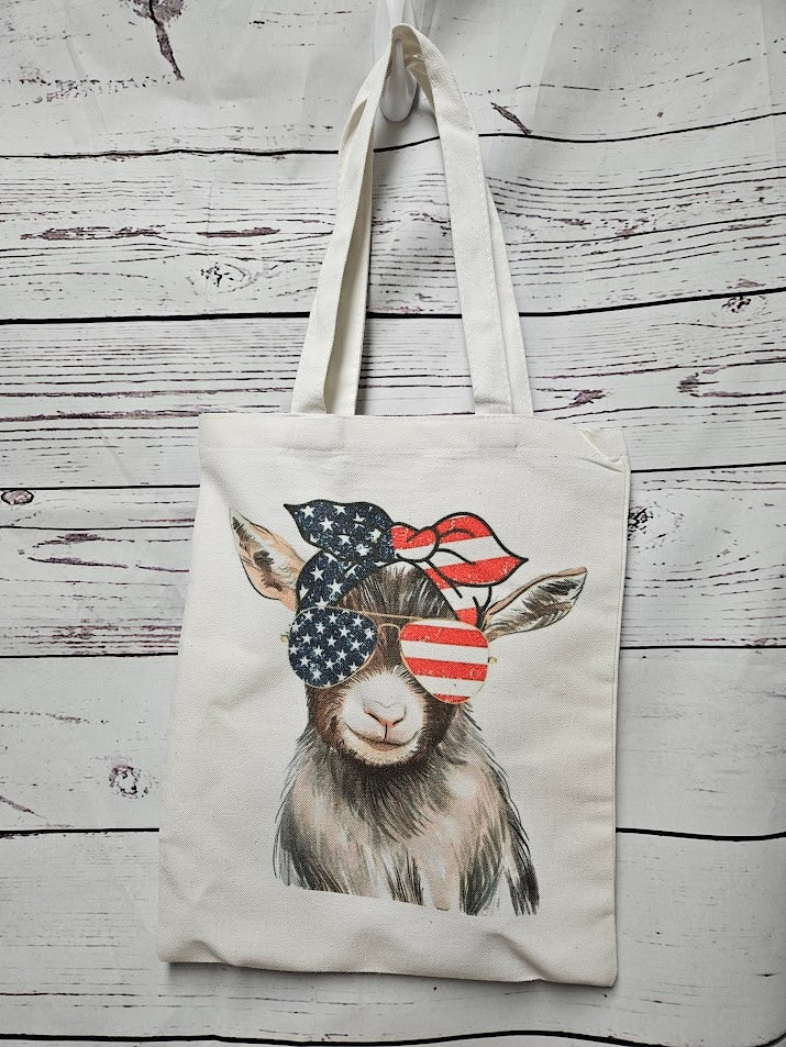 Patriotic Goat Tote