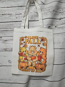 I Love Fall Bears Tote