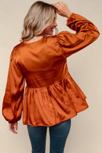 Tied Up in Style Rust Ribbon Blouse