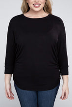 Luxe Rayon Boat Neck 3/4 Sleeve Top