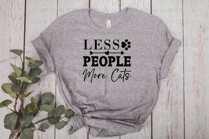 Less People More Cats Graphic Tee