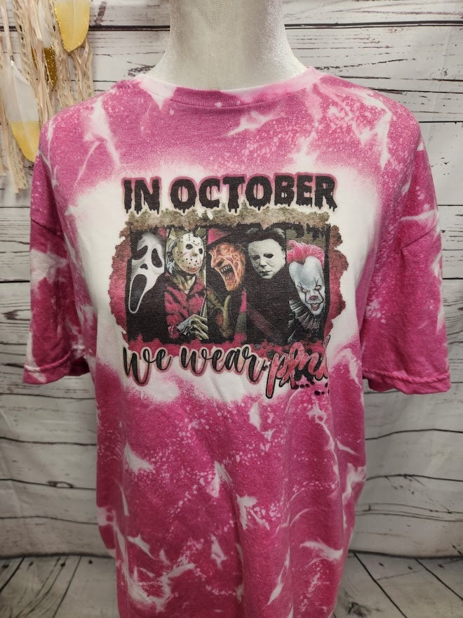 In October We Wear Pink Horror Graphic Tee