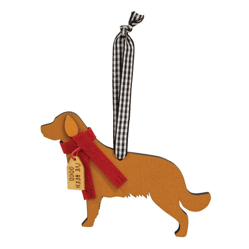 I've Been Good Golden Retriever Christmas Ornament