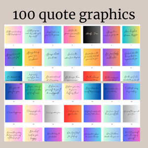 100 Inspirational Quotes Graphic Set