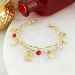 Seasons Jewelry - Ohio State Logo Gold Cuff Bracelet