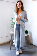 Cool Mornings Grey Open Duster Cardigan