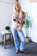 Cozy in Chaos Taupe Multi Print Design Sweater