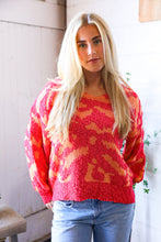 The Knit Fix Hot Pink Multi Chenille Pullover