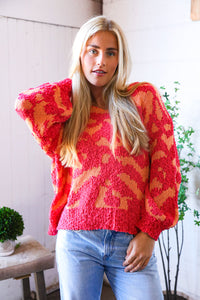 The Knit Fix Hot Pink Multi Chenille Pullover