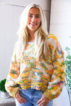 The Knit Fix Yellow Multi Chenille Pullover
