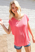 Summer Vibes Coral Relaxed Fit Jacquard Knitted Top