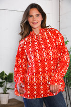 Red Hot Ruffles Woven Blouse
