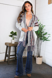 Fireside Fringe Multi Color Cardigan