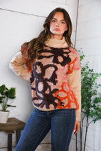Blooms in Autumn Turtleneck Cozy Sweater