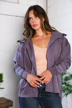 A Cozy Wanderer Dusty Velvet Zip Up Jacket