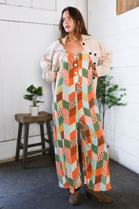 Easy Does It Patchwork Wide Leg Jumper