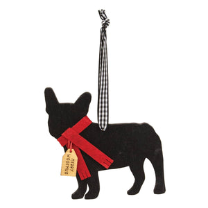 Merry Woofmas Frenchie Christmas Ornament