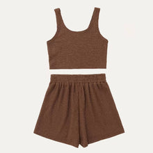 The Moment Waffle Knit Top and Shorts Loungewear Two-Piece Set