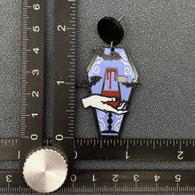 Halloween Vampire Bat Coffin Acrylic Post Earrings