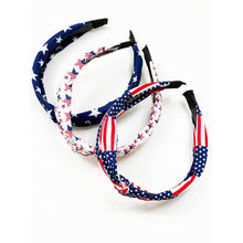 USA Flag American Patriotic Twisted Headband