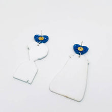 Halloween Ghost Bride and Groom Acrylic Asymmetric Earrings