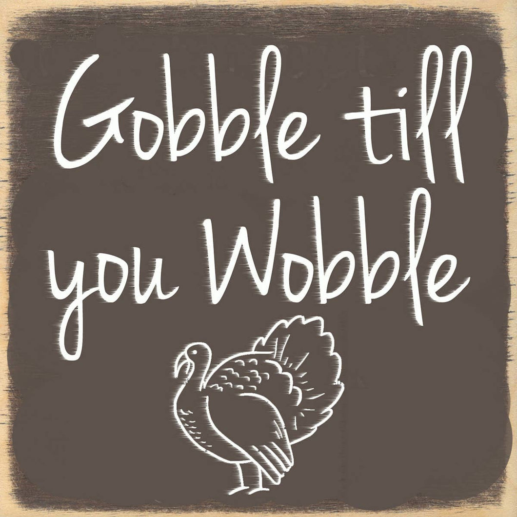 Gobble Wood Block Sign