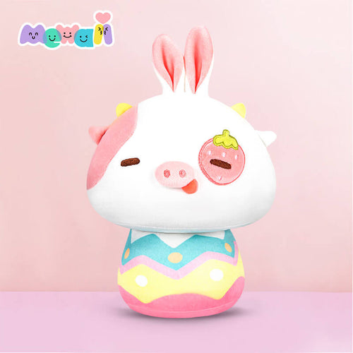 Easter Strawberry Cow Plush Squish Toy